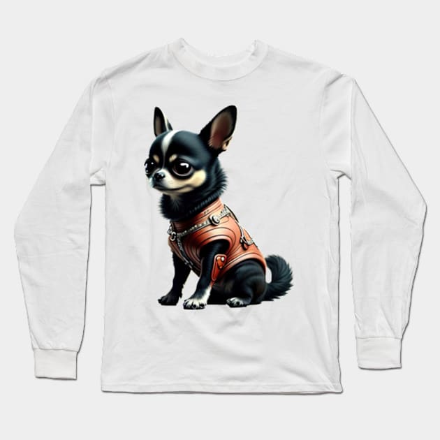 Chihuahua gentleman Long Sleeve T-Shirt by IDesign23